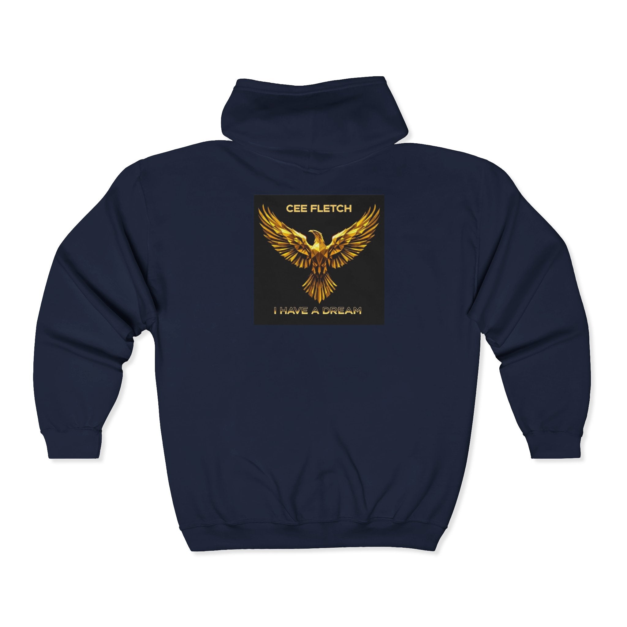 Golden Phoenix Zip Hoodie - "Cee Fletch I Have A Dream" Graphic