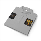 Logo Chest Polo Shirt — Gold Emblem Athletic Golf Polo