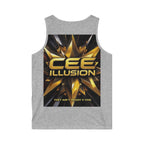 Cee Illusion Graphic Tank Top — 'They Ain’t Ready 4 This' Gold Star Streetwear