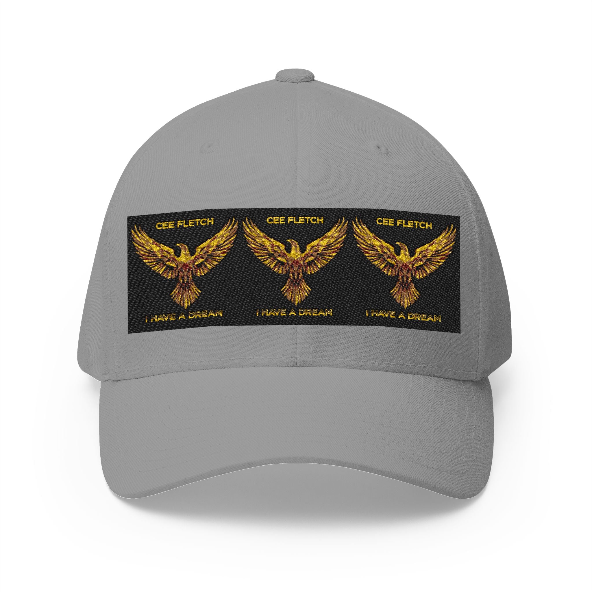 Embroidered Golden Eagle Patch Cap – Retro Military Crest Hat