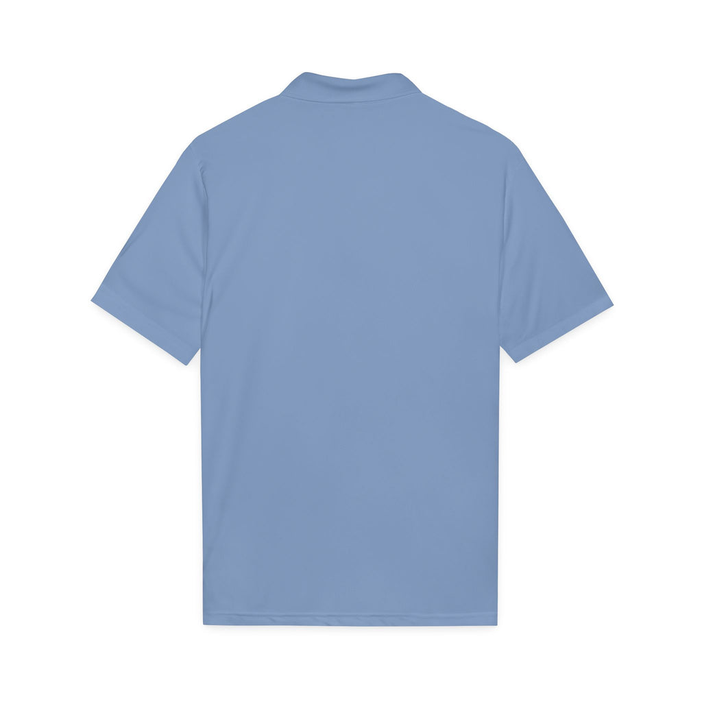 Logo Chest Polo Shirt — Gold Emblem Athletic Golf Polo
