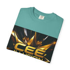 Cee Illusion Graphic T-Shirt — Bold Gold Starburst Design