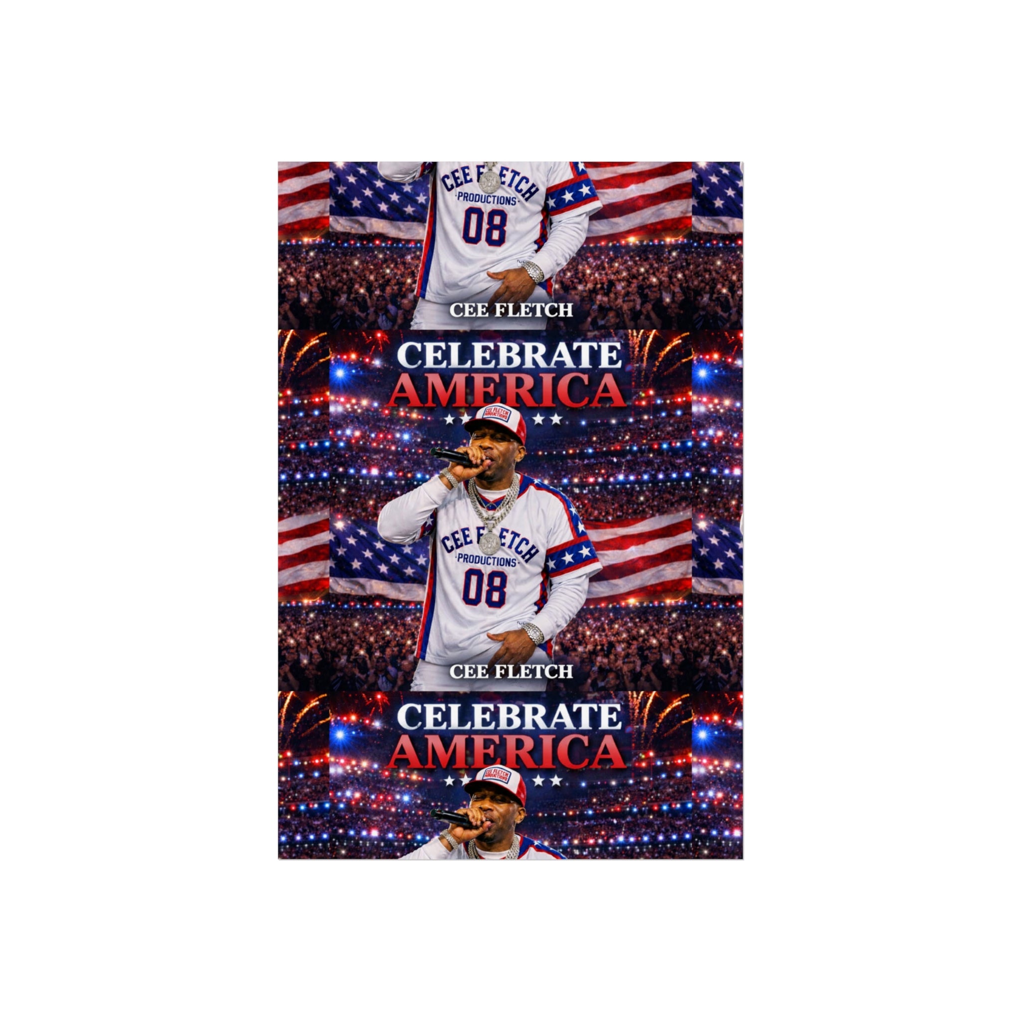 Celebrate America Fine Art Poster — Patriotic Concert Wall Art (Cee Fletch)