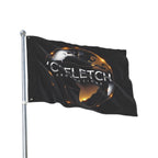 Double-Sided Flag — ‘C’ Fletch Productions Logo Globe Flag (Outdoor/Indoor)