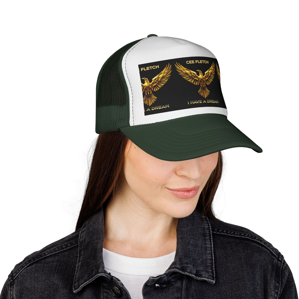Golden Eagle Trucker Cap — "I Have a Dream" Graphic Mesh Hat