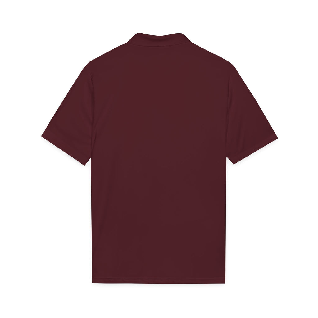 Logo Chest Polo Shirt — Gold Emblem Athletic Golf Polo
