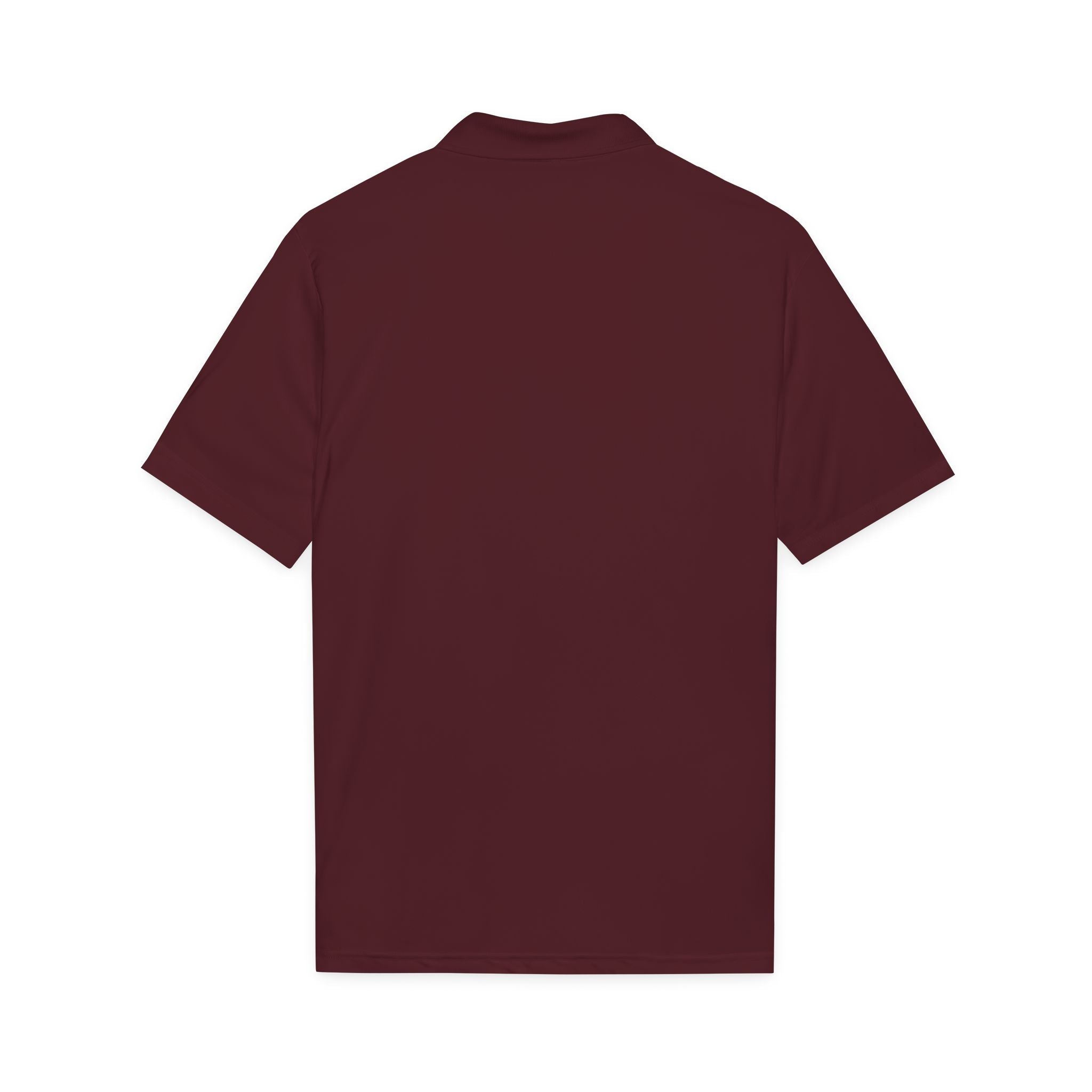 Logo Chest Polo Shirt — Gold Emblem Athletic Golf Polo