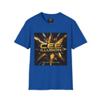 Illusion Graphic T-Shirt — 'Cee Illusion' Bold Gold Logo Tee