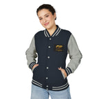C Fletch Music Letterman Jacket — Red/White Varsity Jacket with Logo