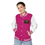C Fletch Music Letterman Jacket — Red/White Varsity Jacket with Logo
