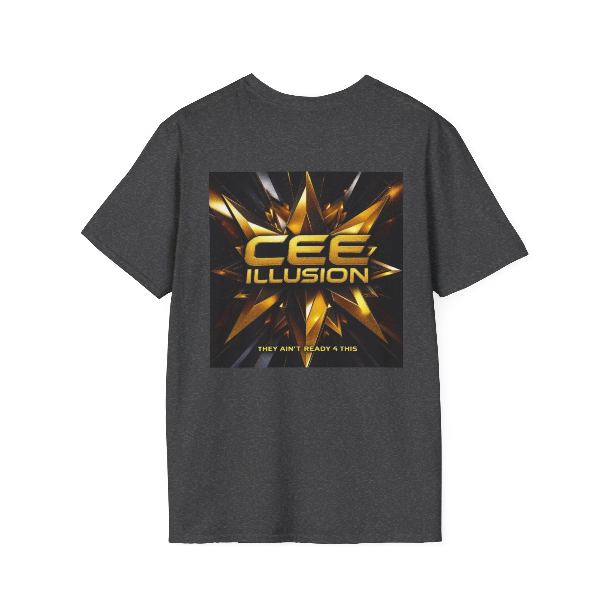 Illusion Graphic T-Shirt — 'Cee Illusion' Bold Gold Logo Tee