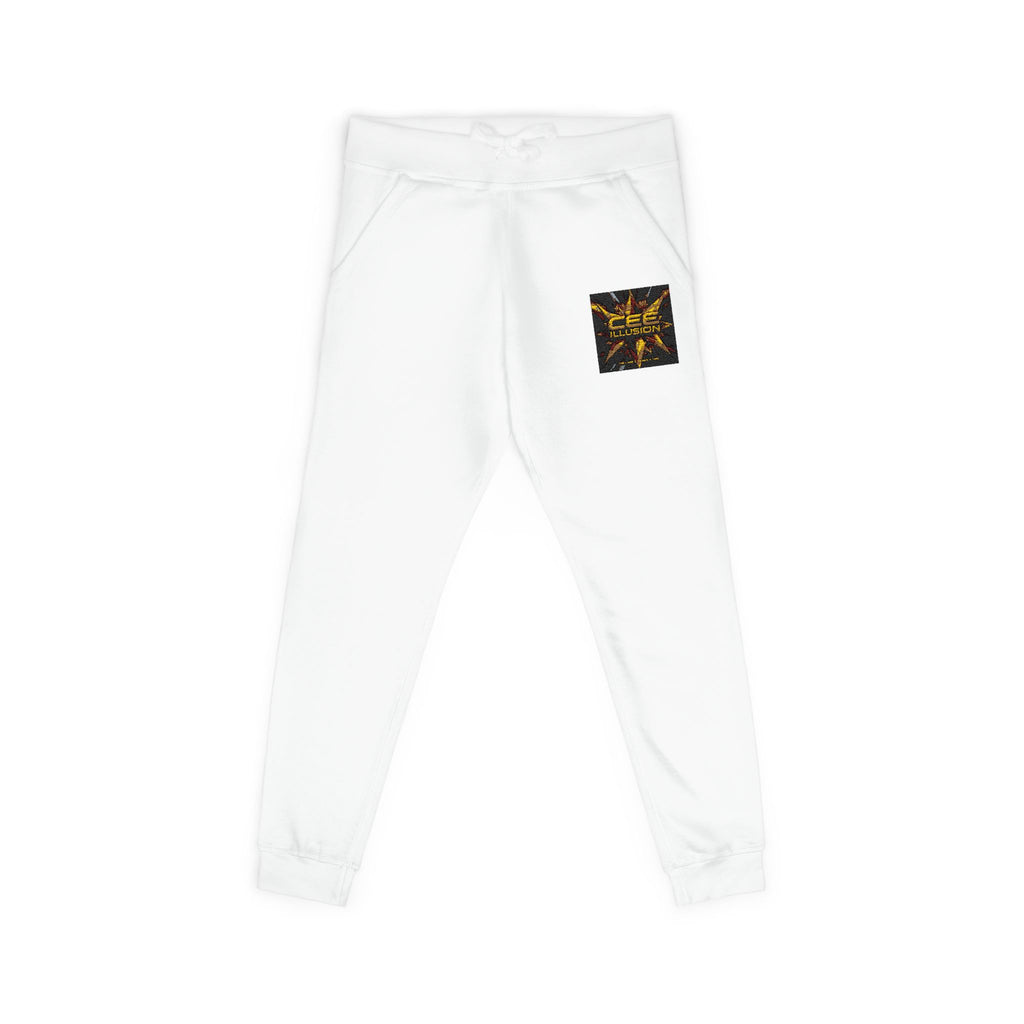 Embroidered Gold Sun Patch Sweatpants — Cozy Fleece Joggers