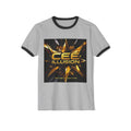 Illusion Logo Ringer T-Shirt — Bold Gold Graphic Tee